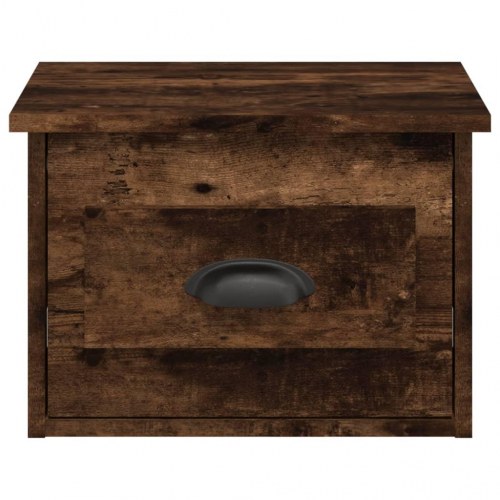 Væghængt sengebord 41,5×36×28 cm - røget egetræsfarve