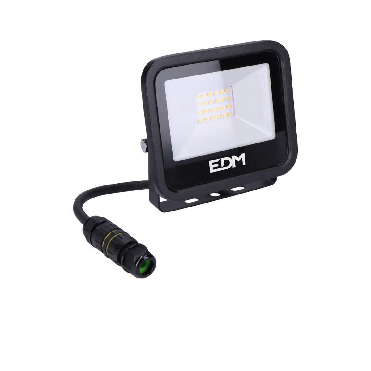 Led Spotlight Edm 70401 Black Series Sort F 20 W 12 4 X 10 6 X 2 8 Cm 6400 K