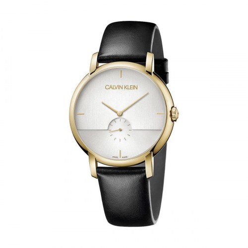 Herreur Calvin Klein Established Ø43 mm - læderrem, kvarts