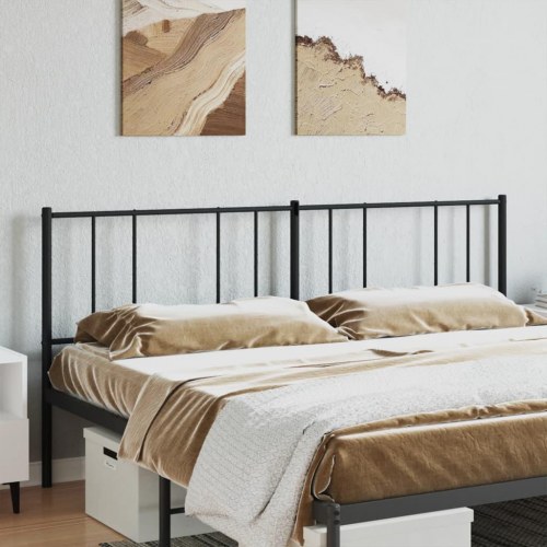 Sengegavl 193 cm metal sort