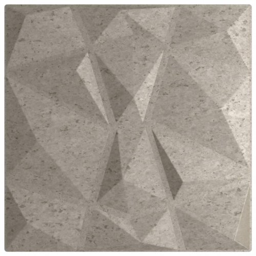 Vægpaneler 48 stk. 50x50 cm 12 m² XPS diamant betongrå