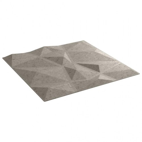 Vægpaneler 48 stk. 50x50 cm 12 m² XPS diamant betongrå