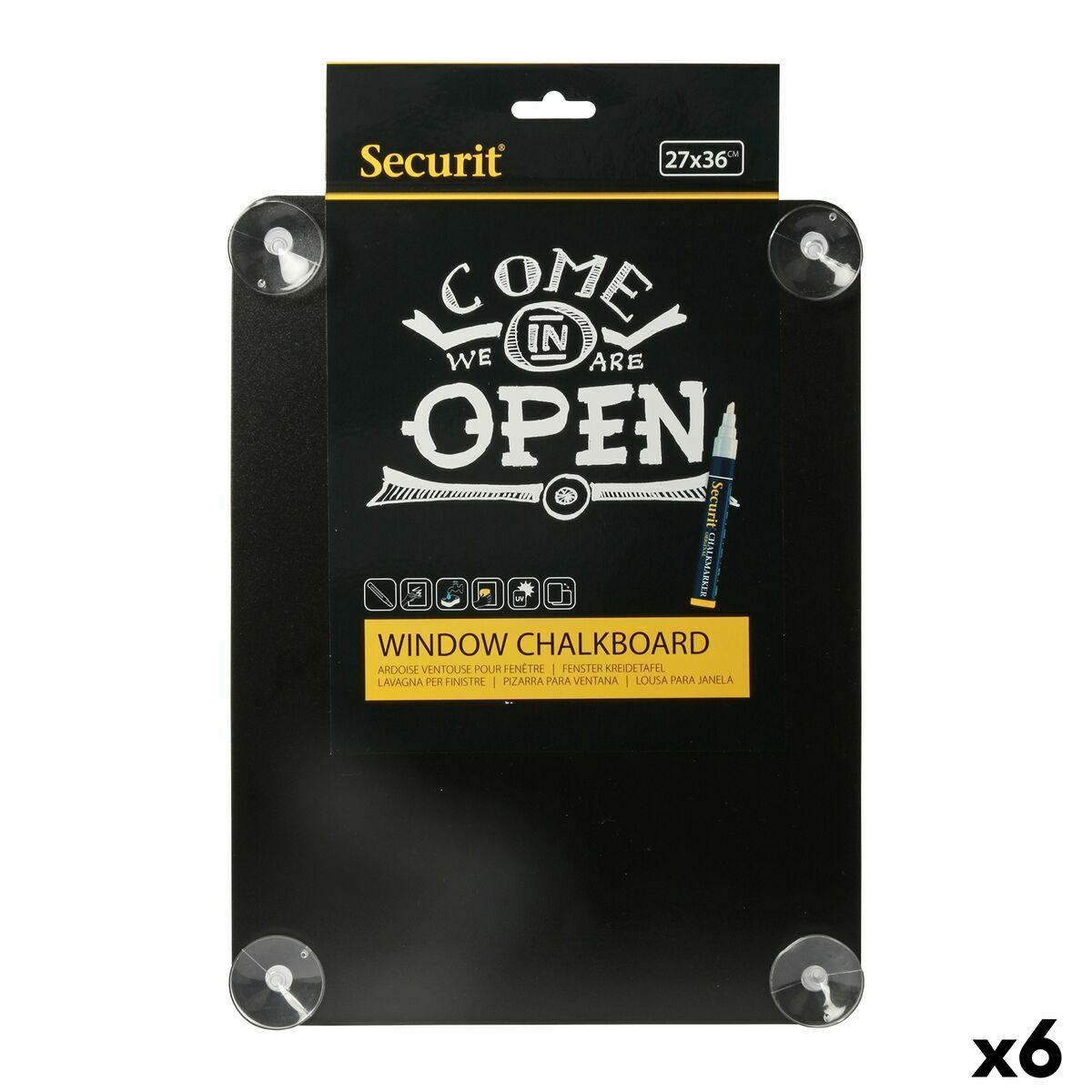 Securit vindueskridttavle med sugekopper 35,6 × 27,1 cm