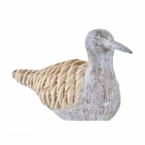 Dekorativ figur - fugl i grå/natur, 23 × 9 × 26,7 cm