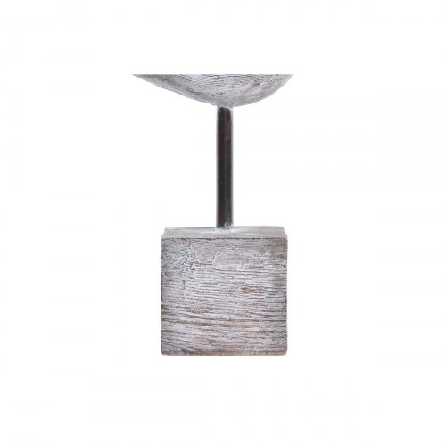 Dekorativ figur - fugl i grå/natur, 23 × 9 × 26,7 cm