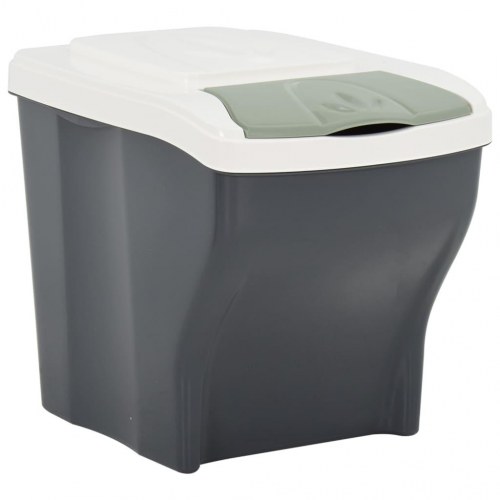 Stabelbare skraldespande 3 stk. 60 l mørkegrå