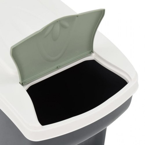 Stabelbare skraldespande 3 stk. 60 l mørkegrå