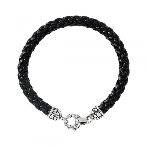 Albert M. armbånd til mænd WSOX00141.BLK - sort flettet