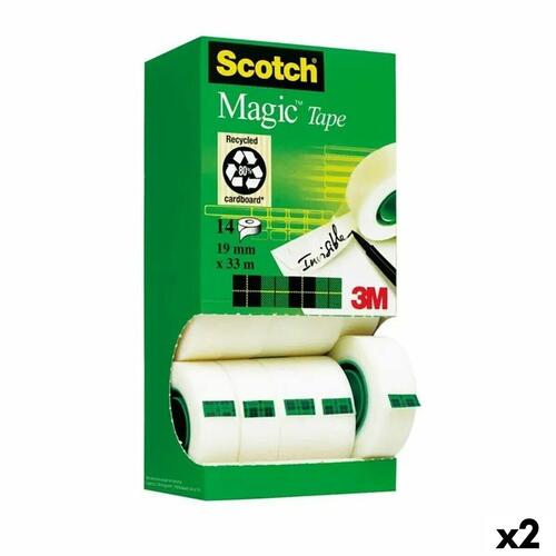Scotch Invisible Magic tape - sæt med 14 ruller, 19 mm × 33 m (2 pakker)