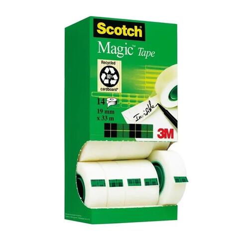 Scotch Invisible Magic tape - sæt med 14 ruller, 19 mm × 33 m (2 pakker)