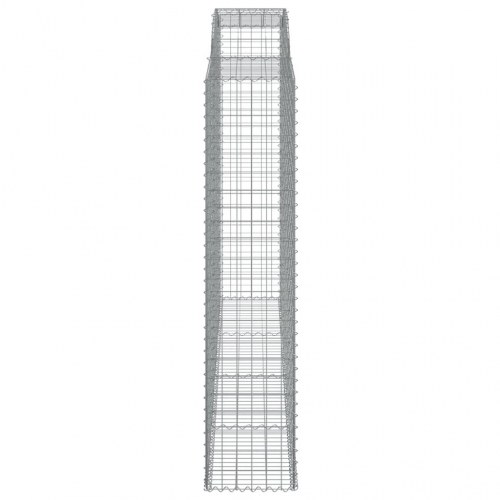 Buede gabionkurve - 7 stk. 300×50×220/240 cm i galvaniseret jern