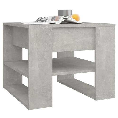 Sofabord 55,5x55x45 cm konstrueret træ betongrå