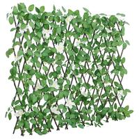 Espalier med kunstig vedbend 186x30 cm udvidelig grøn