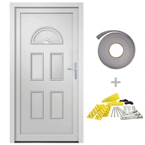 Hoveddør 88x208 cm PVC hvid