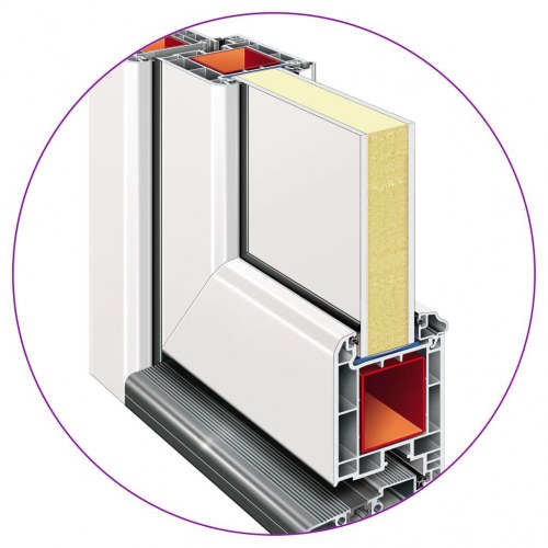 Hoveddør 88x208 cm PVC hvid