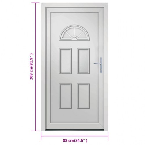 Hoveddør 88x208 cm PVC hvid