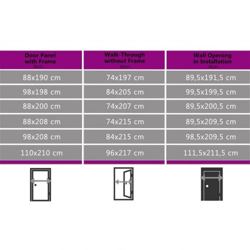 Hoveddør 88x208 cm PVC hvid