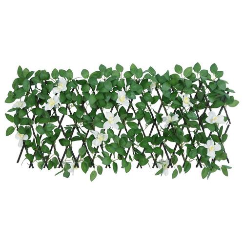 Espalier med kunstig vedbend 180x30 cm udvidelig grøn