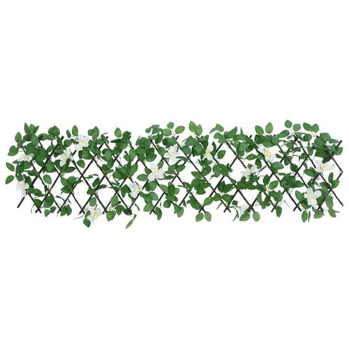 Espalier med kunstig vedbend 180x30 cm udvidelig grøn