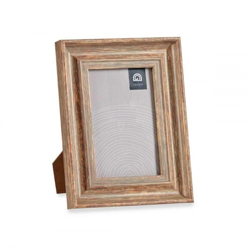 Fotoramme 10×15 cm - brun/bronze trælook med glas, sæt á 6