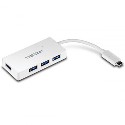 USB hub med 4 porte - Trendnet TUC-H4E, hvid
