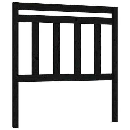 Sengegærde 106x4x100 cm massivt fyrretræ sort