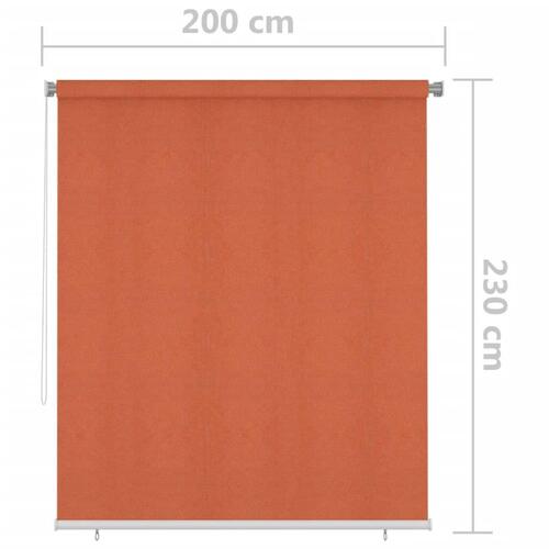 Udendørs rullegardin 200x230 cm orange