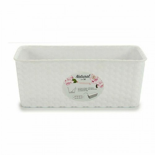 Stefanplast altankasse - hvid plast, 29 × 11 × 12,5 cm (12 stk.)