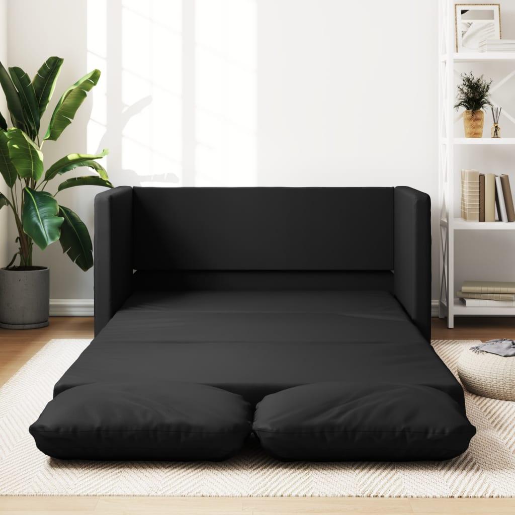 Sovesofa 112x174x55 Kunstlæder Sort