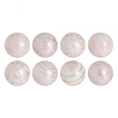 Bolde CAPIZ Indretning Pink 10 x 10 x 10 cm (8 enheder)