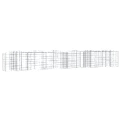 Buet gabion-højbed 600x50x100 cm galvaniseret jern