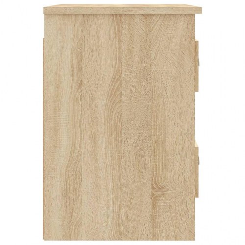 Væghængt sengebord 41,5×36×53 cm - sonoma-eg, 2 skuffer