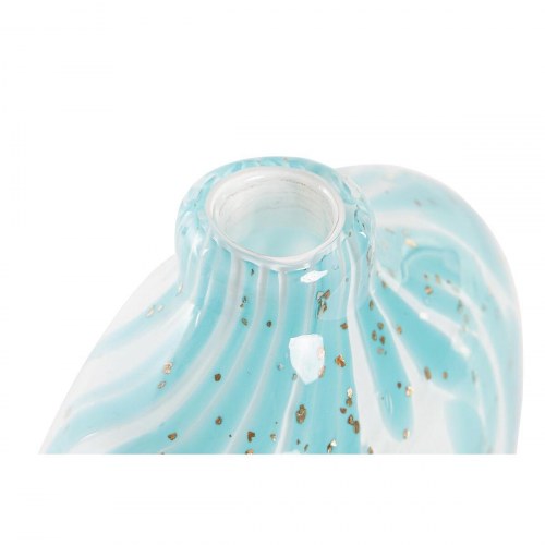 Vase - blå krystal, Middelhavet, 12 × 7,5 × 21,5 cm