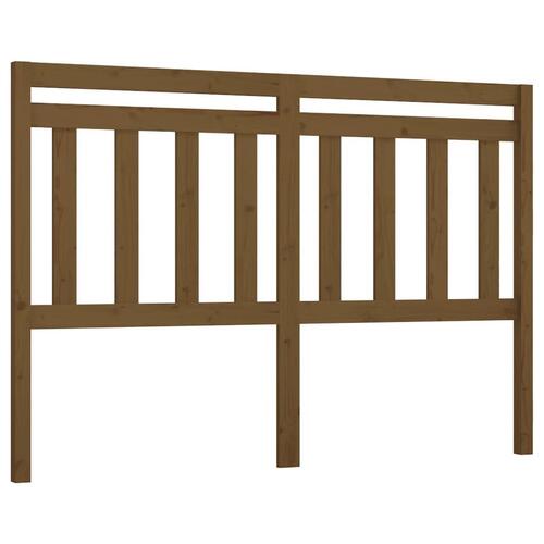 Sengegærde 146x4x100 cm massivt fyrretræ gyldenbrun