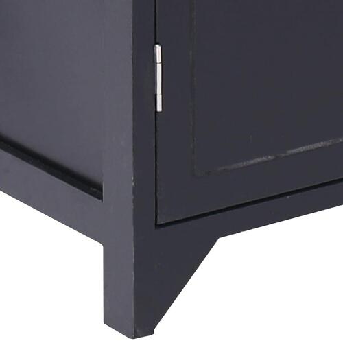 Badeværelsesskab 46x24x116 cm kejsertræ sort