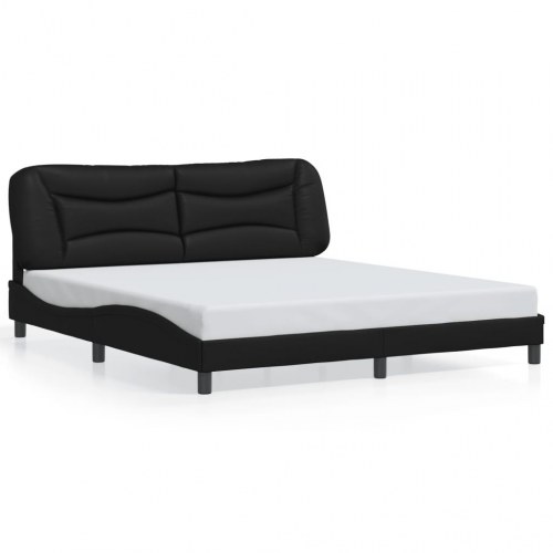 Sengeramme med LED Hvar 180 x 200 cm - sort