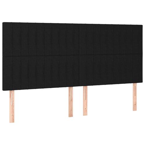 Sengegavle 4 stk. 80x5x78/88 cm stof sort