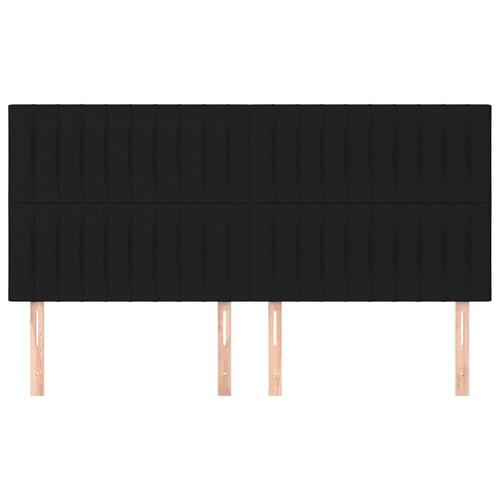 Sengegavle 4 stk. 80x5x78/88 cm stof sort