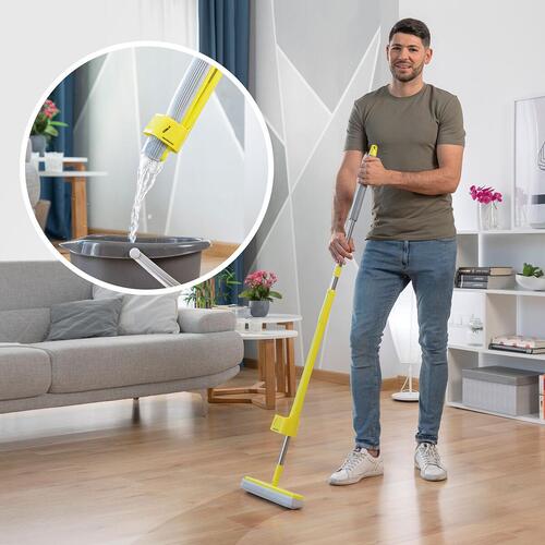 2-i-1 Dust Mop-gulv moppe med selvvridende svamp Wringop InnovaGoods