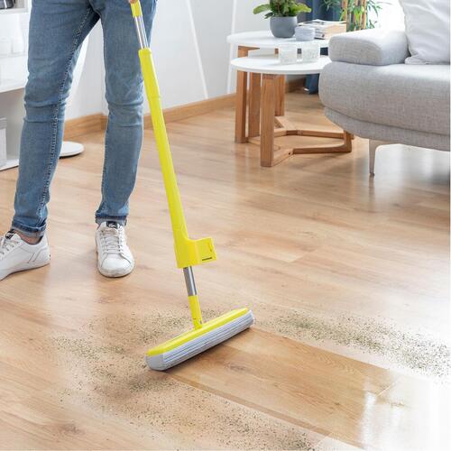 2-i-1 Dust Mop-gulv moppe med selvvridende svamp Wringop InnovaGoods