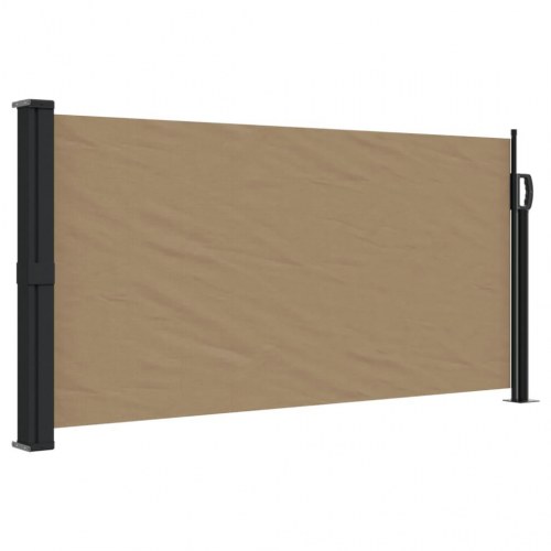 Sammenrullelig sidemarkise 100×500 cm - gråbrun