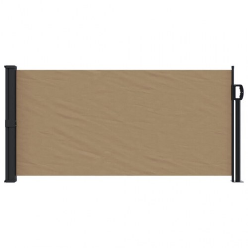 Sammenrullelig sidemarkise 100×500 cm - gråbrun