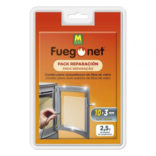 Massó Fuegonet reparationssæt - selvklæbende flad glasfiberpakning 2,5 m