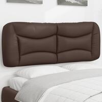 Gavlpude 120 cm kunstlæder brun