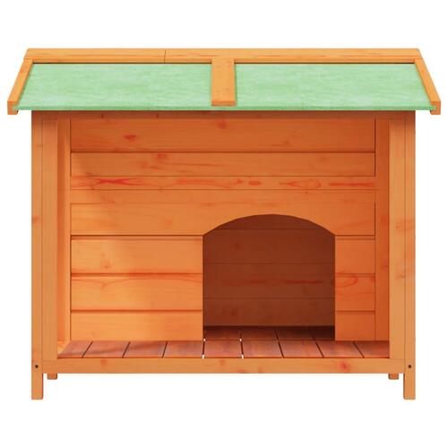 Hundehus 96x87x80,5 cm massivt fyrretræ brun