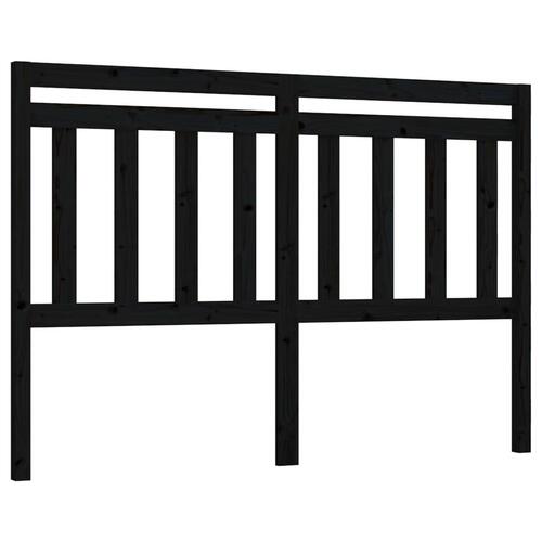Sengegærde 166x4x100 cm massivt fyrretræ sort