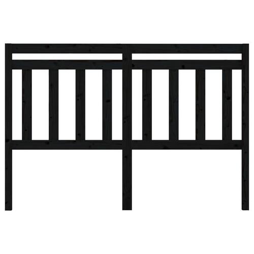 Sengegærde 166x4x100 cm massivt fyrretræ sort