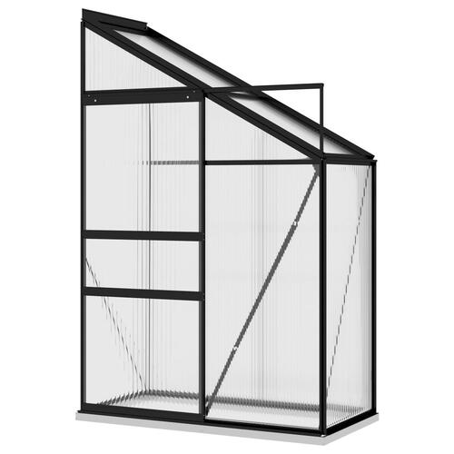 Drivhus 1,44 m³ aluminium antracitgrå