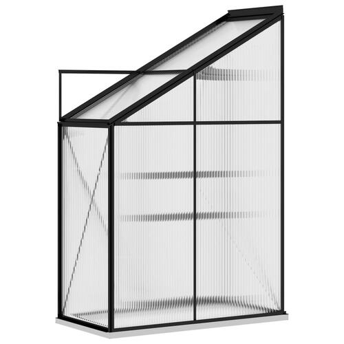 Drivhus 1,44 m³ aluminium antracitgrå