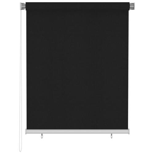 Udendørs rullegardin 120 x 140 cm sort